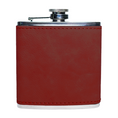 Load image into Gallery viewer, 6oz Vegan Leather Wrapped Flask