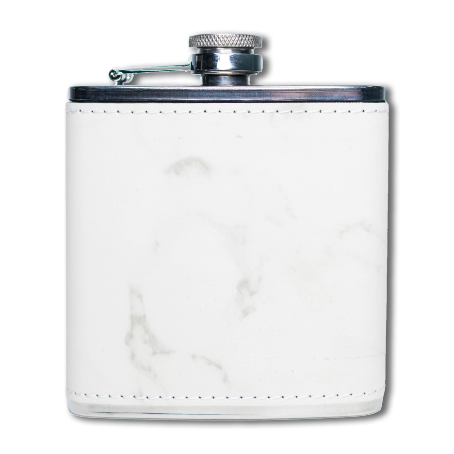 6oz Vegan Leather Wrapped Flask