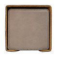 Load image into Gallery viewer, Square Vegan Leather Coaster Set