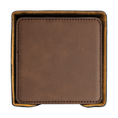 Load image into Gallery viewer, Square Vegan Leather Coaster Set
