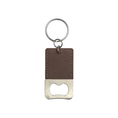 Load image into Gallery viewer, Vegan Leather Keychain Bottle Opener