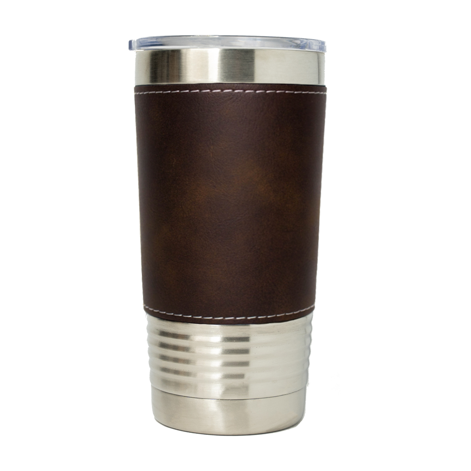 20oz Vegan Leather Wrapped Tumbler