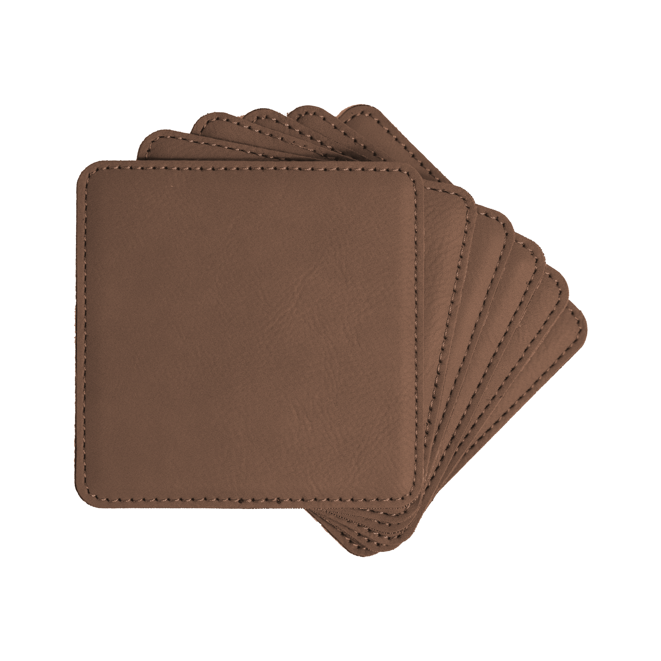 Square Vegan Leather Coaster Set