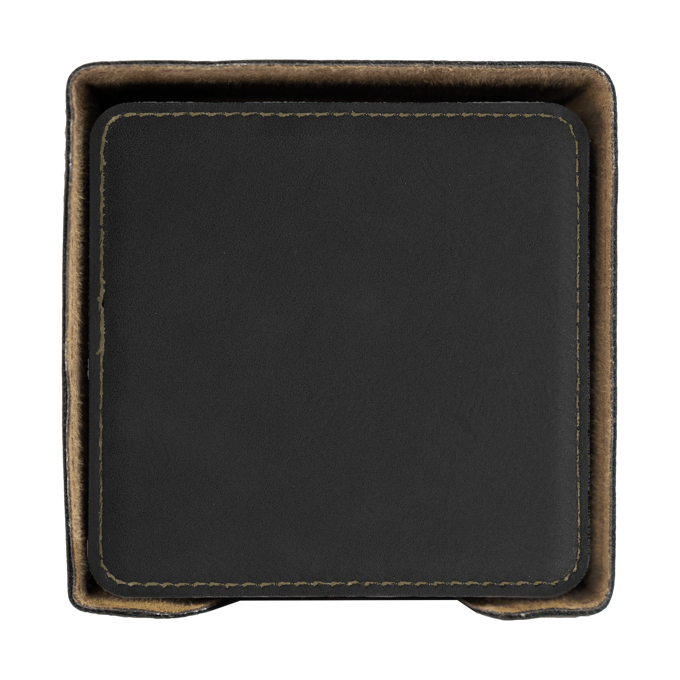 Square Vegan Leather Coaster Set