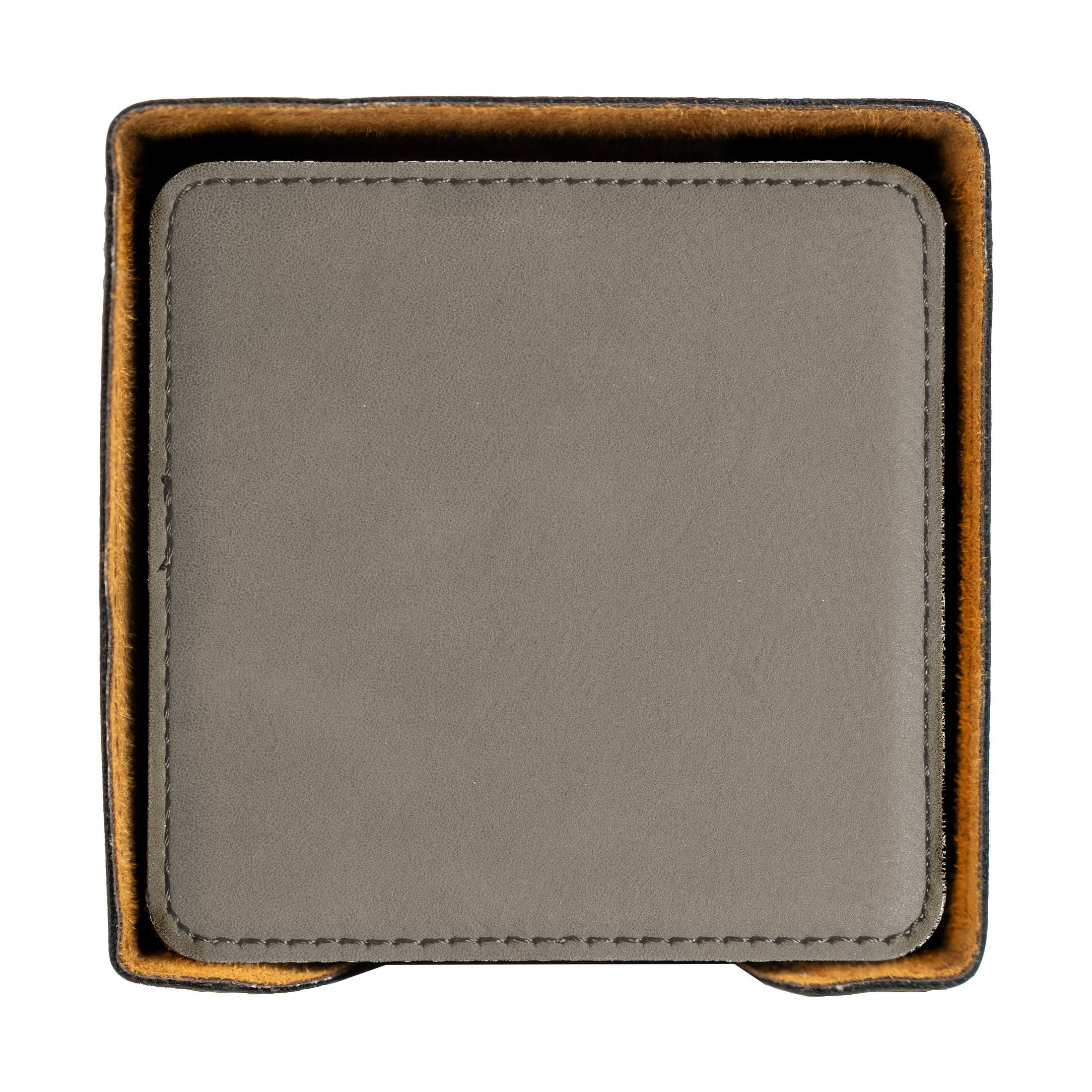 Square Vegan Leather Coaster Set