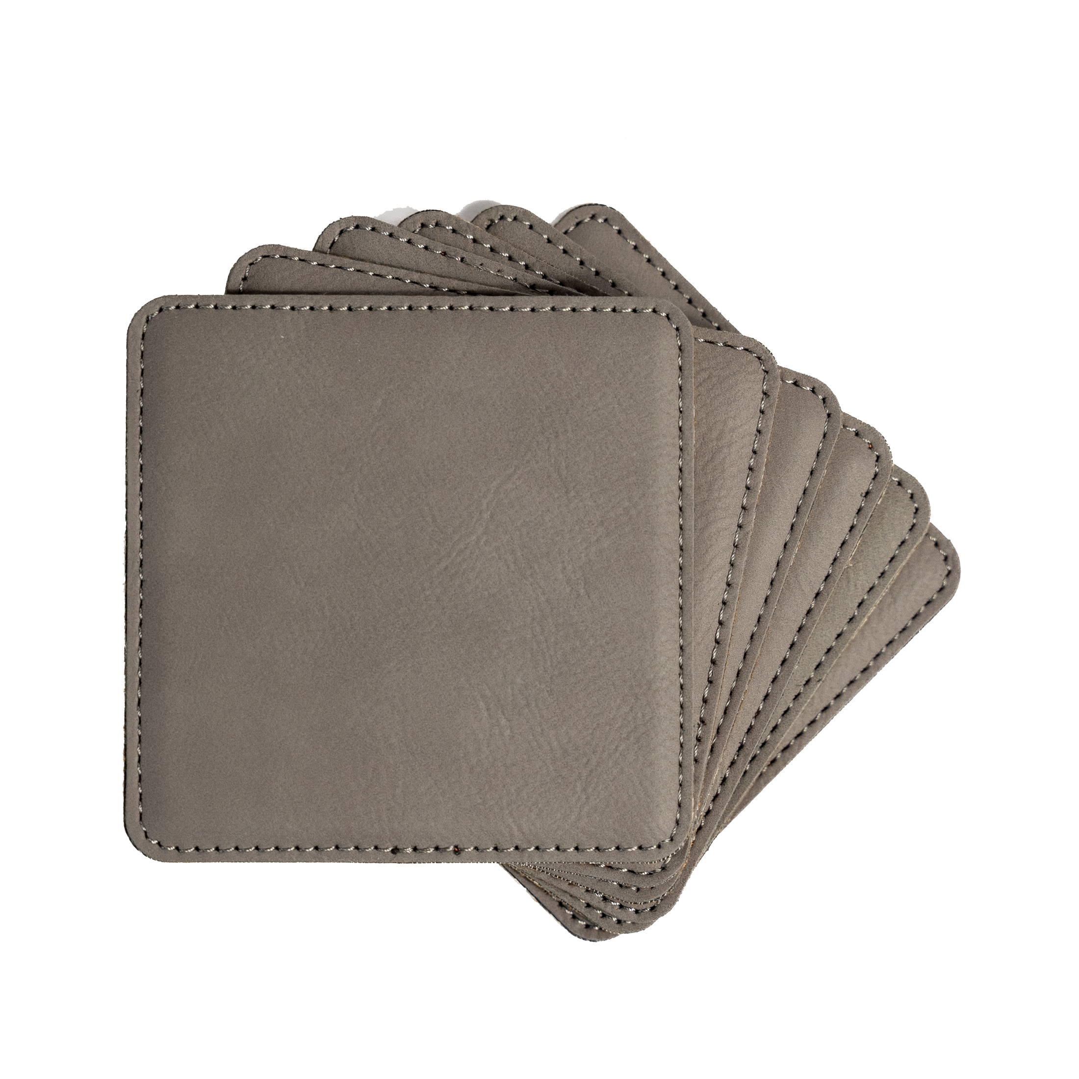 Square Vegan Leather Coaster Set