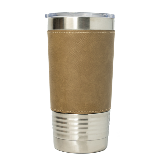 20oz Vegan Leather Wrapped Tumbler