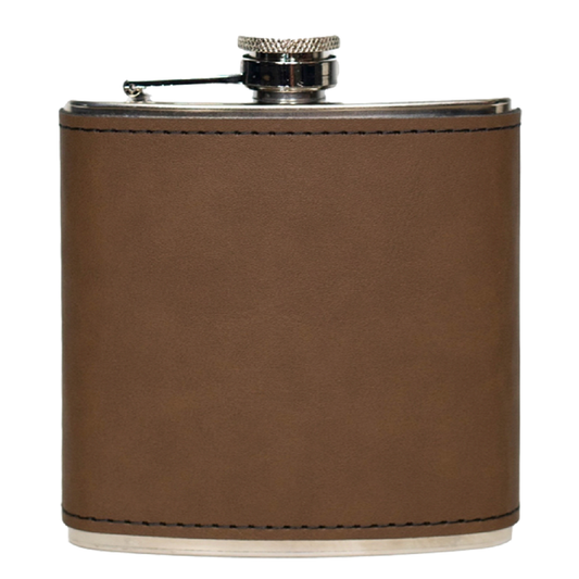 Leather Flask Engraved